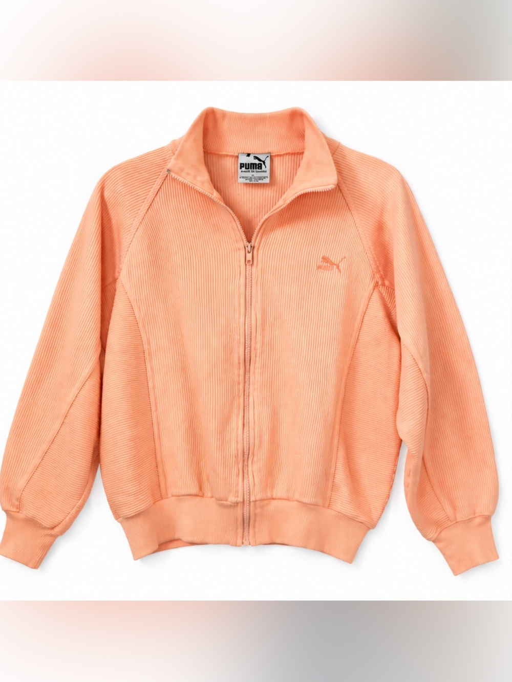 Vintage Puma Zip Track Jacket Peach Size Medium